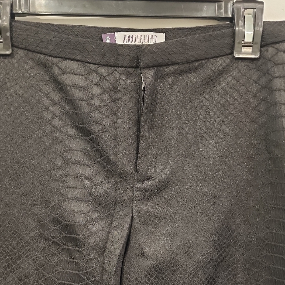 Jennifer Lopez Charcoal Textured Skirt